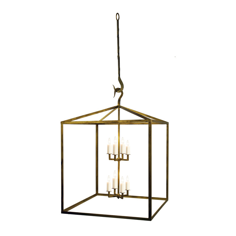 Box Hart 8 - Light Chandelier, 42" H x 28" W x 28" D