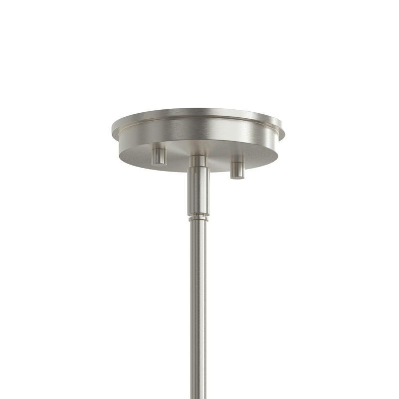Grand lustre en nickel brossé 6 lumières Reines, Nickel brossé, 6