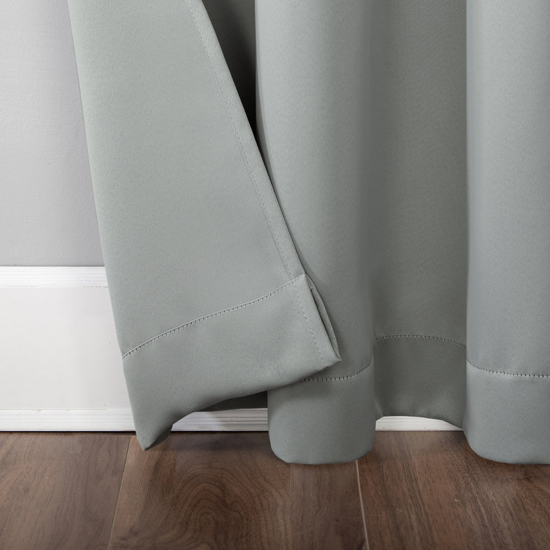 Wayfair Basics® Thermal Blackout Grommet Sliding Patio Door Curtain Panel, Silver Gray