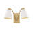 Alyra 2 - Light Dimmable Armed Sconce in White Brass-238908287