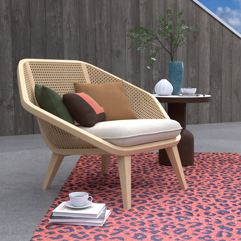 Tapis intérieur / extérieur en polypropylène à imprimé animal brun, Rectangle 4 pi x 6 pi