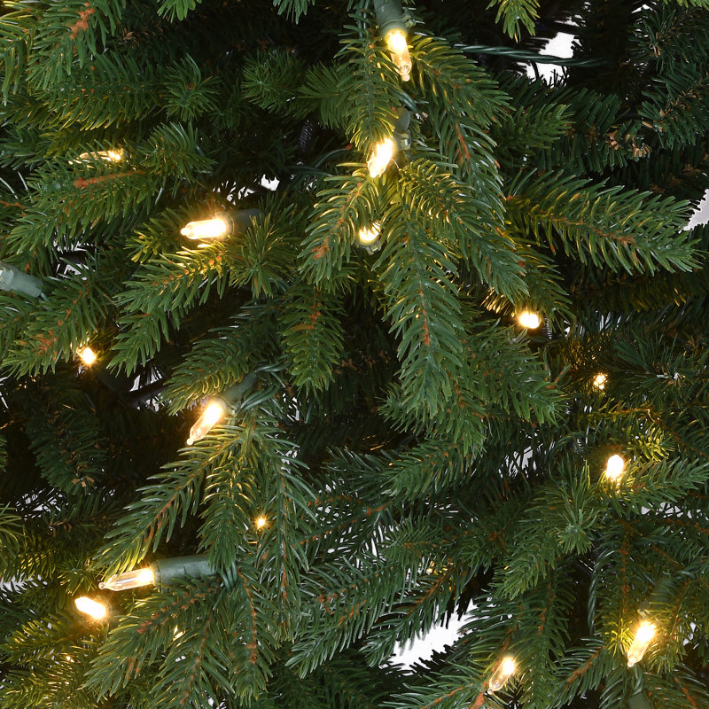 7.5' H Lighted Artificial Spruce Christmas Tree