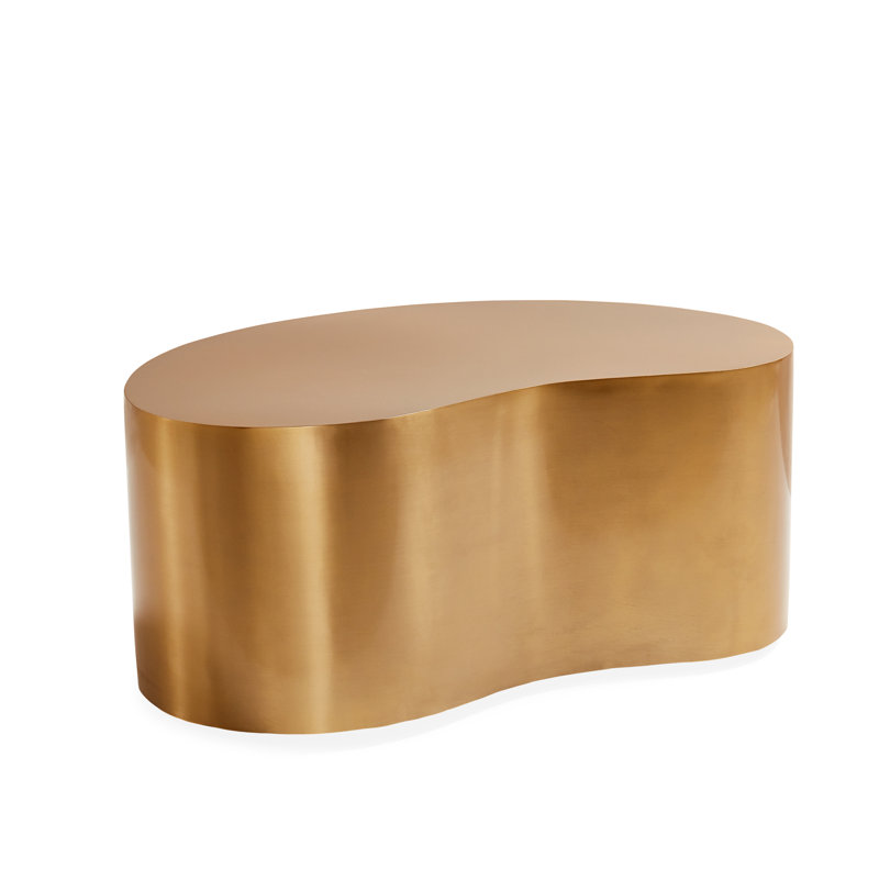 Kidney Coffee Table, 13" H x 18" W x 39.60" D
