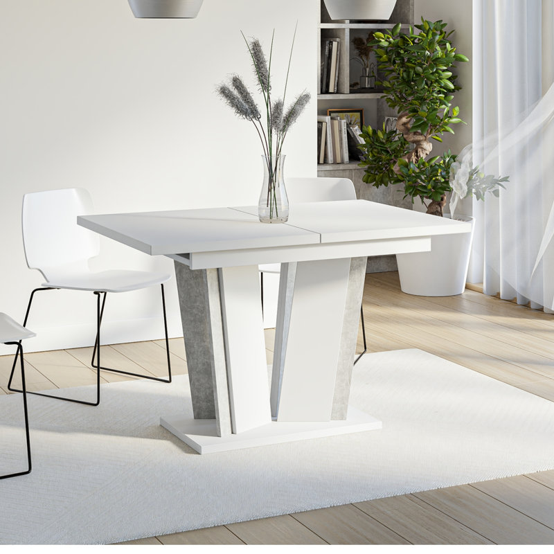 Extentable Dining Table Doha, White Stone