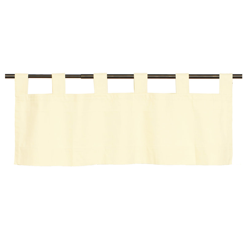 Mcgowen 40" Insulated Solid Color Curtain Valance, Natural