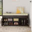 Banc de hall d'entrée 43,5 "avec rangement pour chaussures et coussin cachés-963611080