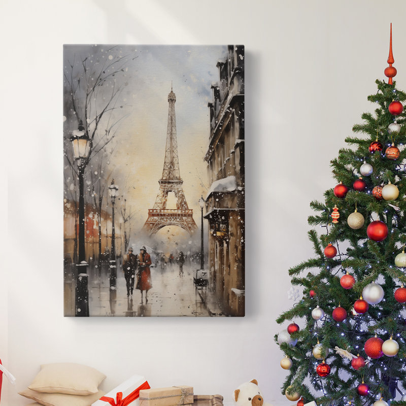 Art des Fêtes de Noël - Toile tendue avec châssis DLIX, H 48 po x l 32 po