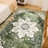 Machine Washable Non-Slip Green Oriental Area Rug-1683931754