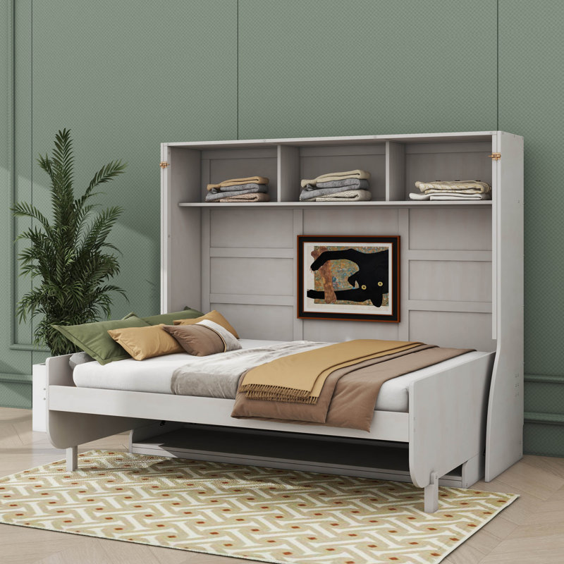 Full Size Murphy Bed With A Desk