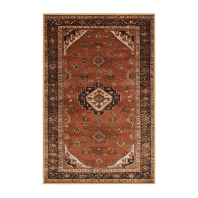 Machine Washable Persian Brown Area Rug