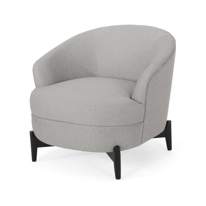 Hannon Upholstered Armchair, Gray Polyester Blend Incorrect