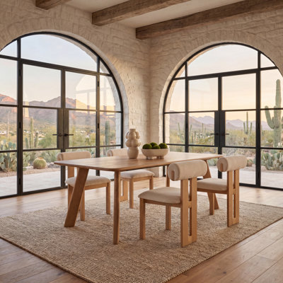 Wood Rectangular Dining Table