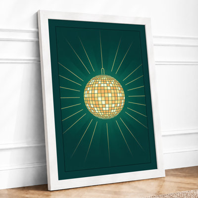 Disco Starburst Retro - Framed Print
