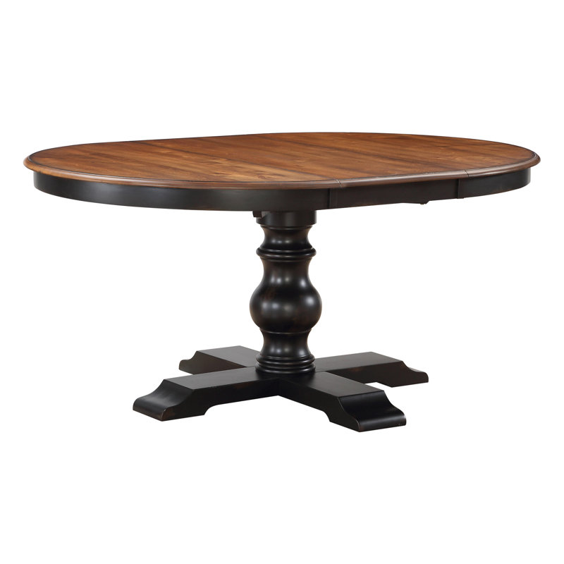 Iestyn Extendable Pedestal Dining Table, Spice