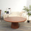 Table basse ronde en bois massif, de style milieu du siècle, pour le salon et la décoration intérieure-1350858371