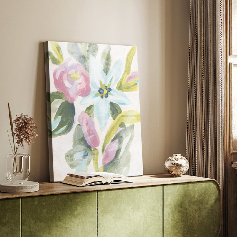 Floral Breeze Fresco I - galerie sur mesure, H 12 po x l 8 po