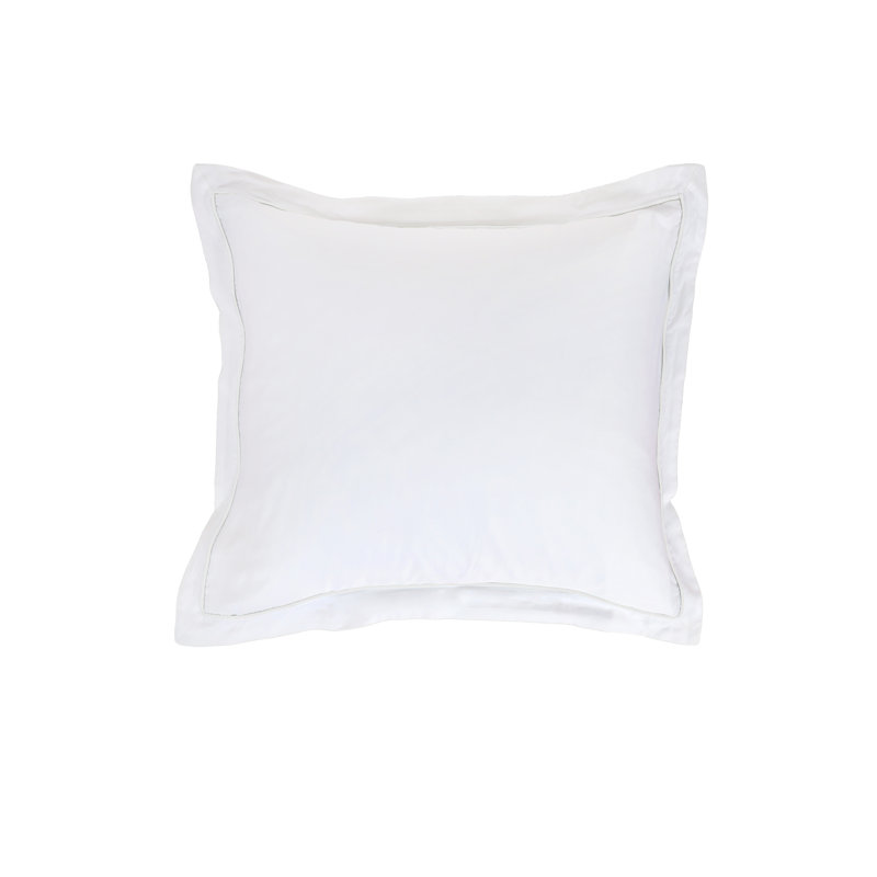 Taie décorative en satin Sheena, Blanc