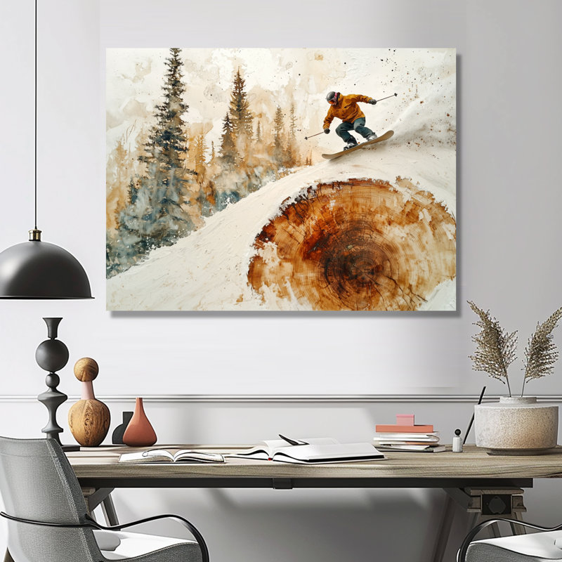«Summit Gliders», impression d'art en métal moderne, H 16 po x l 32 po