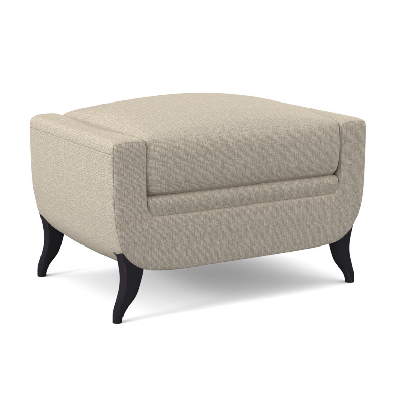 Armstrong Upholstered Ottoman, Vintage Ebony, Stepping Stones Ivory
