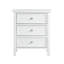 Table de chevet 3 tiroirs - Blanc-818855730