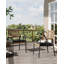 4 chaises de patio empilables en rotin pour terrasse avec coussins - structure en métal, toutes saisons pour terrasse