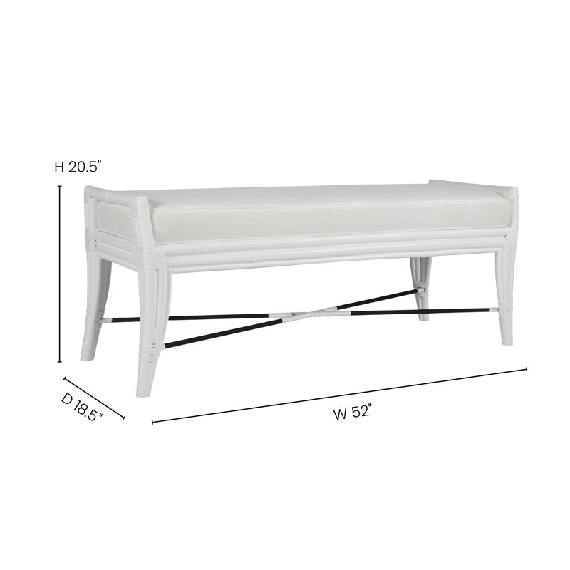 Banc rembourré Malacca, Pool Blue