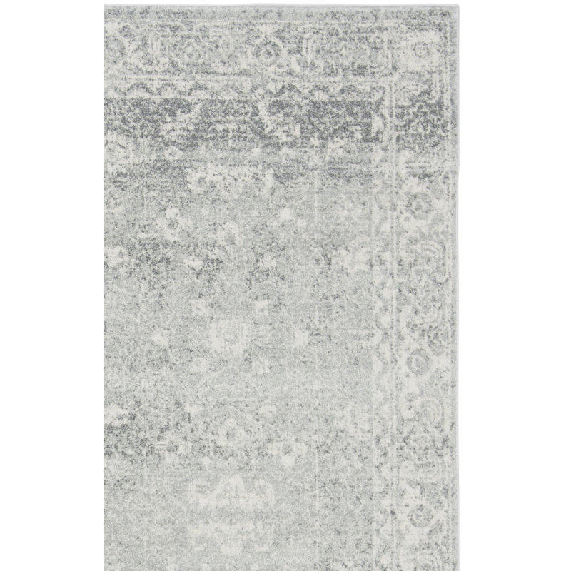 Tapis oriental argent / ivoire Paschke, Rectangle 2 pi 2 po x 4 pi