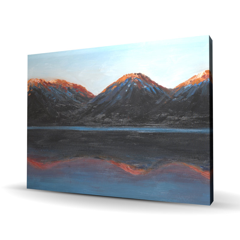 «Mountains and Calm Lake», art contemporain sur toile