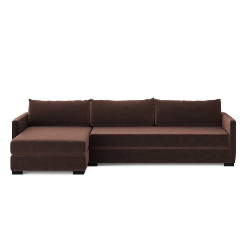 Wickham Chaise Sectional, Left Hand Facing, Crypton Nomad Snow Polyester Blend