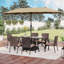 Ensemble de salle à manger de patio pour 6 personnes Leonard
