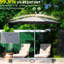 Parasol de patio de 10 pi avec tissu haut et plateforme de ventilation de vent