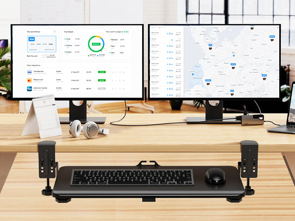 Adjustable Keyboard Tray Under Desk 