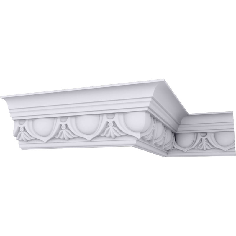 H 7 3/8 po x P 6 1/8 po x F 9 5/8 po x L 94 1/2 po, (répétition 7 3/8 po), moulure couronnée Artis