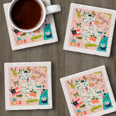 Ensemble de sous-verres 4 pièces Georgia