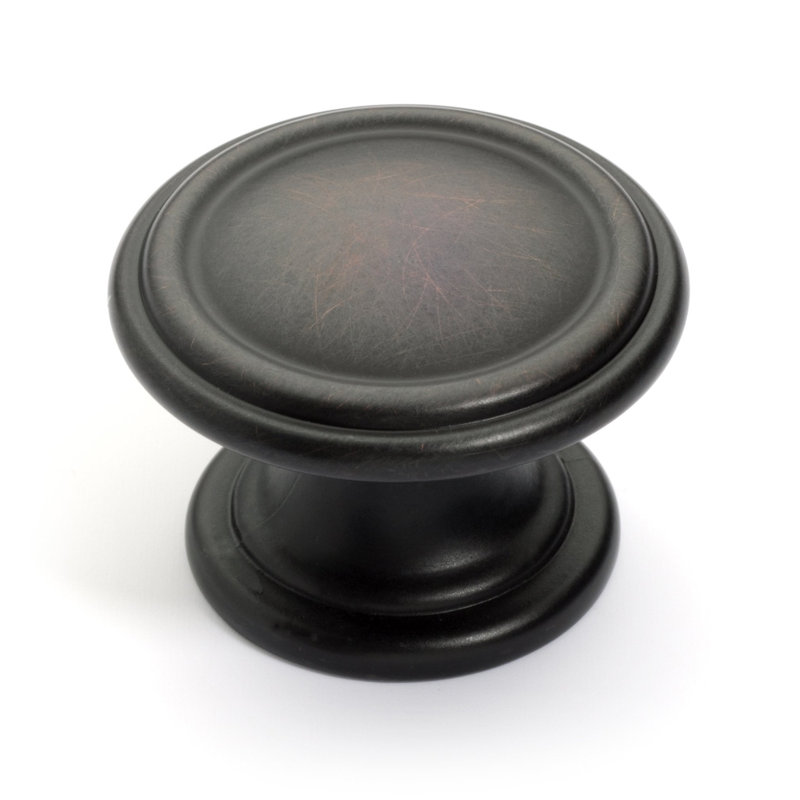 Poignée ronde de 1,36 po de diamètre, Bronze huilé
