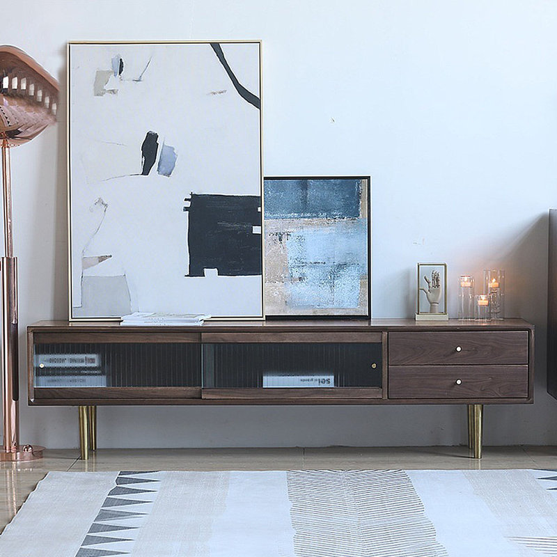 Armoire de rangement audio-visuelle simple dans le salon