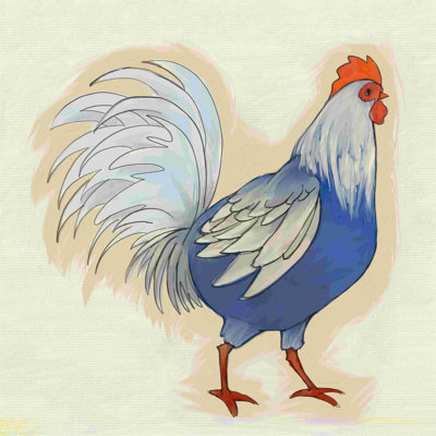 " Rooster " Painting Print