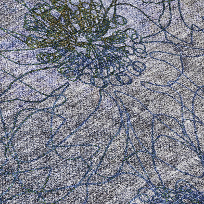 Machine Washable Indoor/Outdoor Leavittsburg ACN2235 Floral Rug, Rectangle 10' x 14'