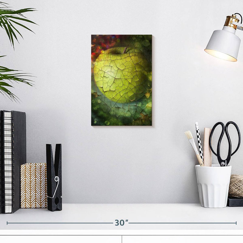 Yarlin Fragmented Green Apple, 12" H x 8" W