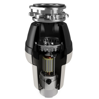 Karran 1/2 HP Continuous Feed Garbage Disposal for Kitchen Sinks with Power Cord and Accessories Included