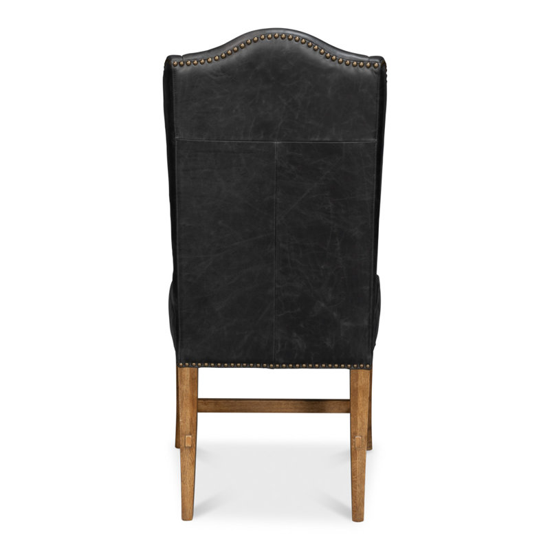 Leather Dining Chair, Black