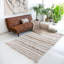 Early Hours Cotton Striped Area Rug in Gray/Natural