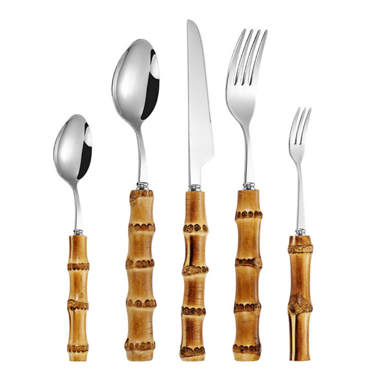 Set with Style Black & Gold Infinity Flatware Combo - Service for 8