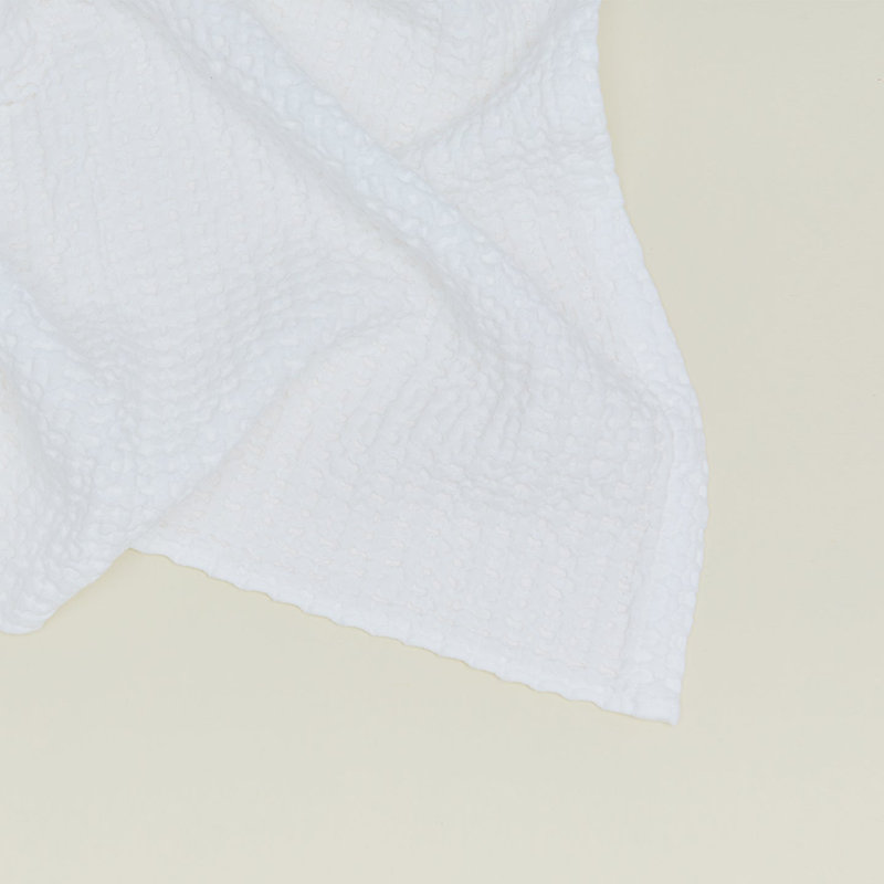 Débarbouillette simple en coton, Blanc, Serviette de bain - 1 paquet