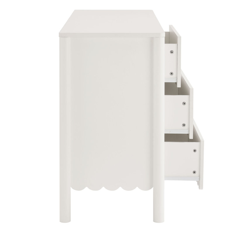 Commode 6 tiroirs Emmeline, Blanc