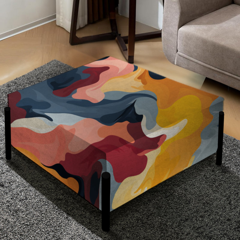 Artistic Expression - Camouflage Large Square Ottoman