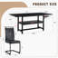 Ensemble 9 pièces de table et chaises modernes, une table de salle à manger et 8 chaises
