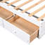 Lit plateforme simple en bois massif avec 3 tiroirs - Blanc pour un environnement de sommeil paisible et pour se détendre