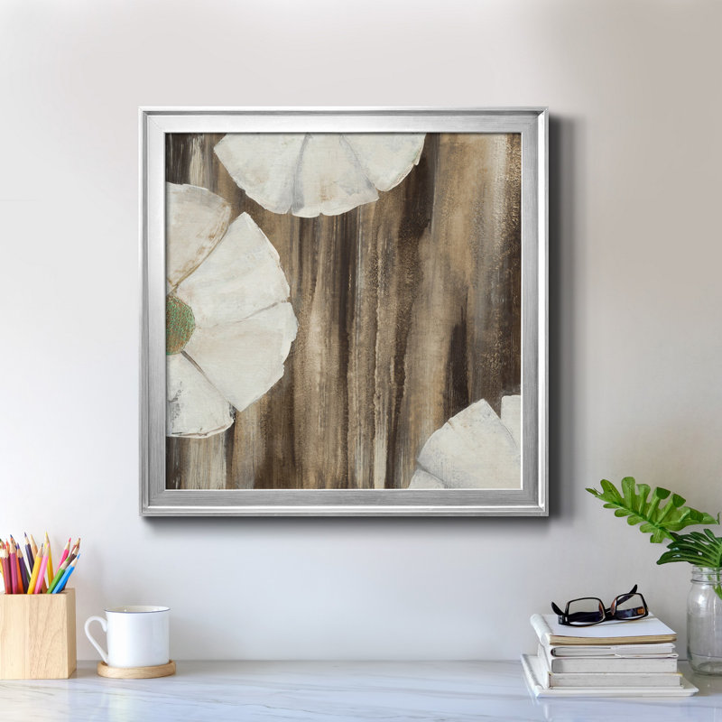 Night Blooms II - Reproduction d'art sur toile encadrée, H 22,5 po x l 22,5 po x P 1,5 po, Cadre blanc