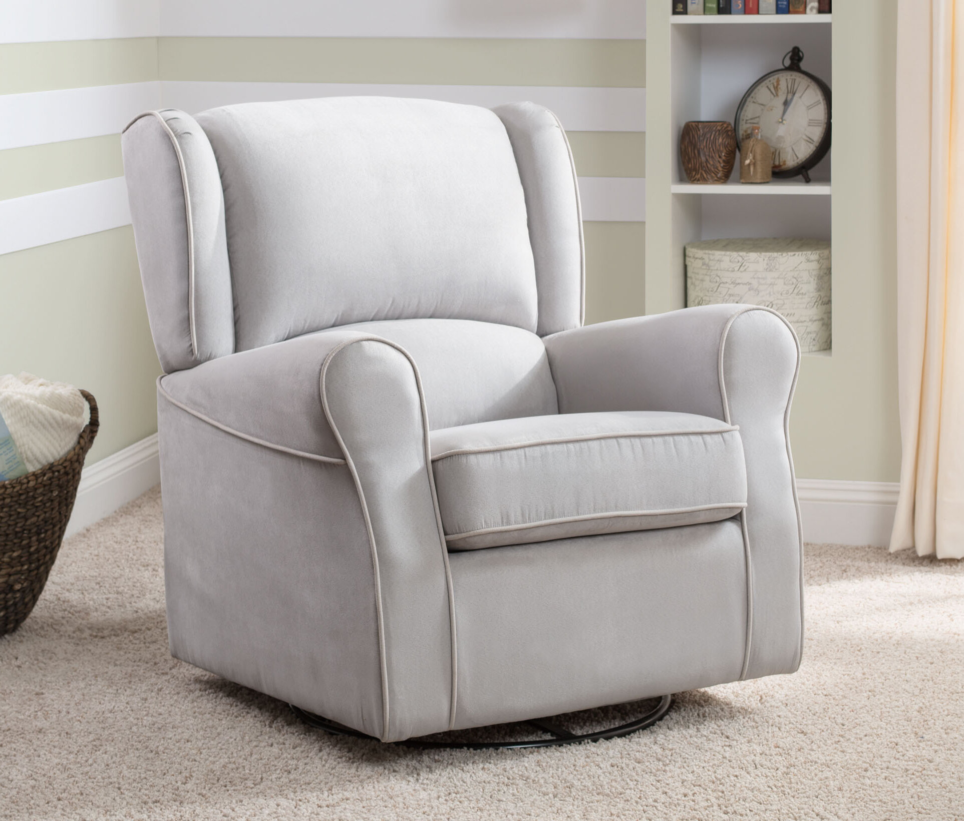 Morgan nursery sales swivel glider